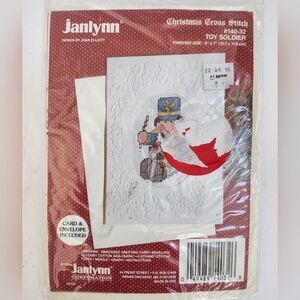 Janlynn Christmas Cross Stitch Kit Toy Soldier 5x7 New Old Stock